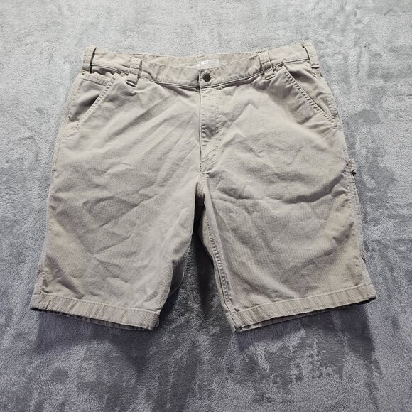 Carhartt Short Mens 40 Tan Relaxed Fit Rugged Canvas Utility Work Wear BS3652-M - Picture 1 of 11